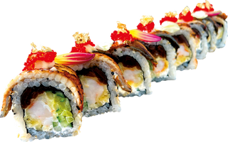 Dragon Roll Złoty (8 szt)
