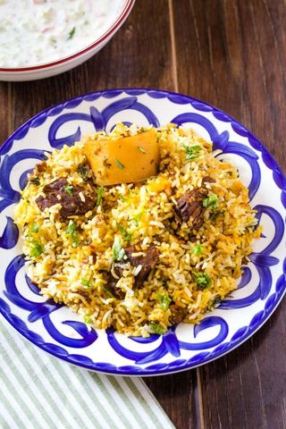 Plato De Biryani De Cordero