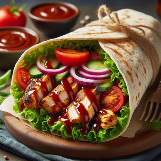 Menu BBQ twister wrap