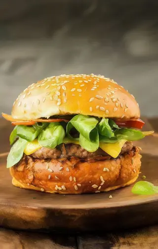 23. Hamburguesa De Pavo Más Patatas Fritas