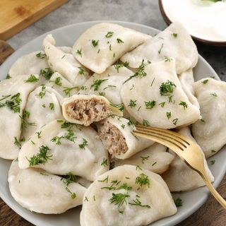 Вареники з мясом (500 г). Продукт заморожений