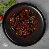 Porc cu legume la tigaie