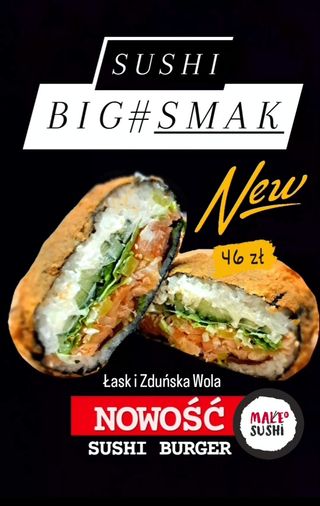 BIG#SMAK chrupiący dorsz - mega wielki sushi burger