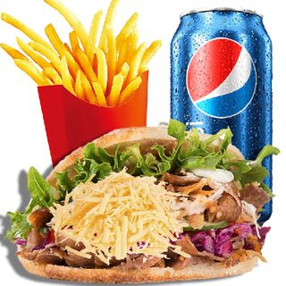 Kebab Con Queso + Patatas + Pepsi 330ml