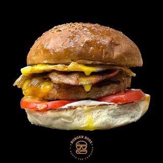 Hamburger di pollo Vito Genovese con patatine e salsa a scelta