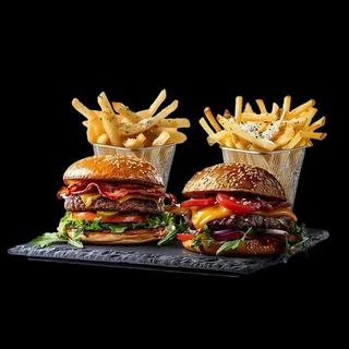 BURGER PACK / PLATOU CU 2 BURGERI ȘI 2 GARNITURI (2 PERSOANE)