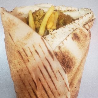 Falafel frytkami Duży