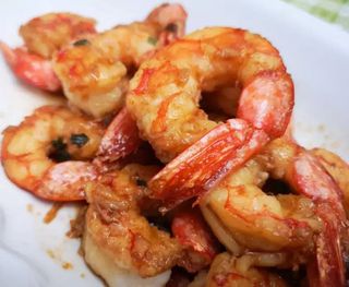 Gamberi con salsa piccante