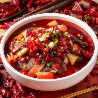 Guiso picante de callos 川城毛血旺