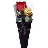 Fleur individuelle et chocolat 