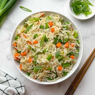 Vegetable Rice Served With Universal Sauce