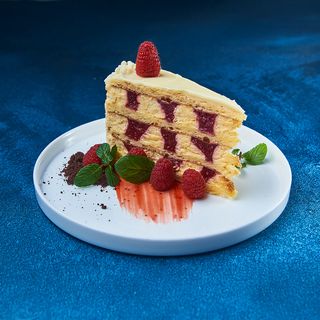 White raspberry torta