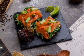 Smørrebrod cu somon