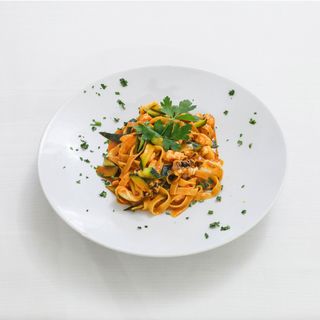 Tagliatelle con Zucchine e Gamberi