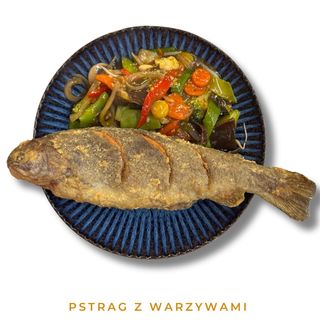Pstrąg z warzywami