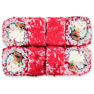 California unagi with shrimps  / კალიფორნია უნაგი კრევეტებით