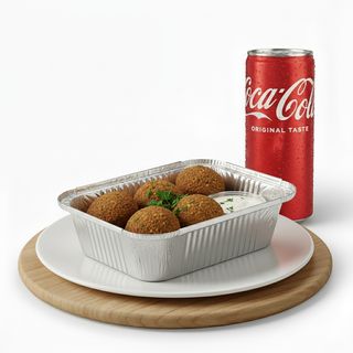 Falafel + Lattina Coca-Cola