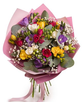 Buchet frezii colorate "Spring Elixir"