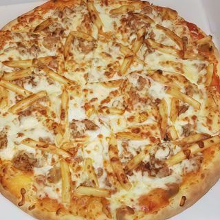 Pizza kebab con patatas (33cm)