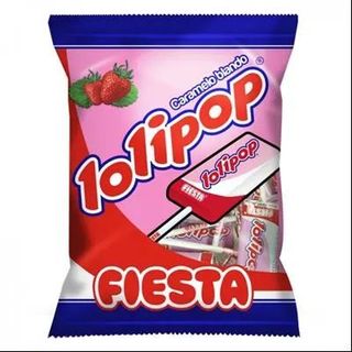Caramelo Con Palo Sabor Fresa Lolipop Fiesta 7 Ud.