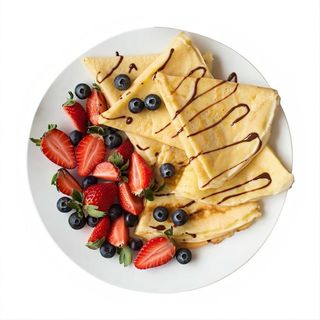 Crepe Con Chocolate Y Fruta