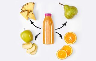 Фреш ананас, груша, яблуко, апельсин (350мл)