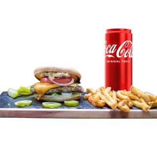 Бургер бийф + Кока Кола Кен 330мл