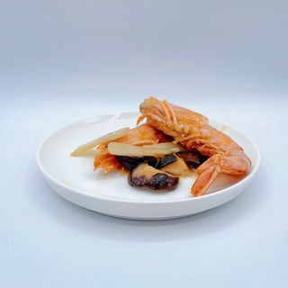 Gamberoni con salsa curry