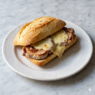 Bocadillo de lomo con queso