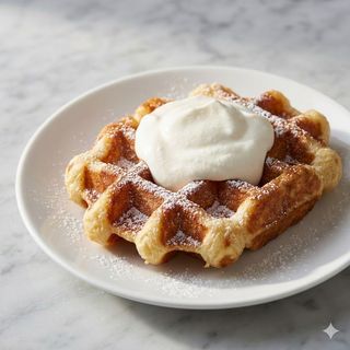 Waffle al crema di latte
