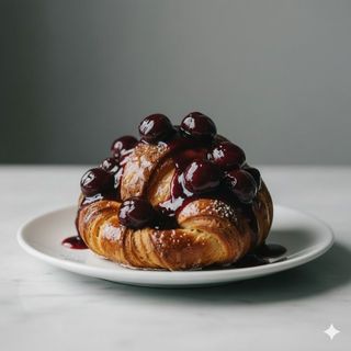 Cornetto alla crema amarena