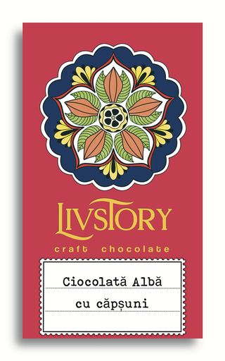 Ciocolata Alba cu capsuni  - LIVSTORY