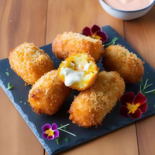 CROQUETAS GOURMET QUESO DE CABRA Y CEBOLLA CARAMELIZADA