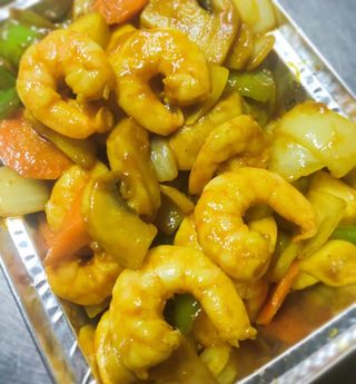 90. Gambas Con Salsa De Curry