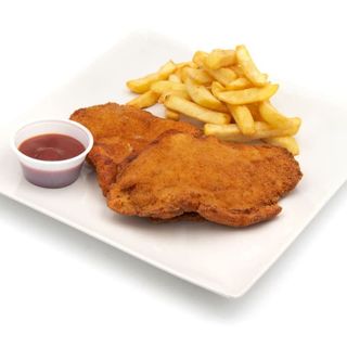 Escalopa Fritas Y Patata