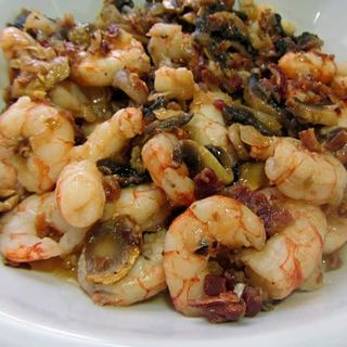 Gambas Con Champiñón