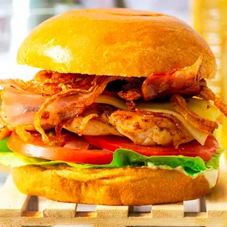 Hamburguesa de pollo americana 