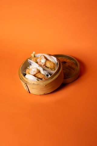 Cocktail prawns bao 2 pezzi