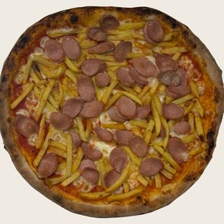 Margherita con Würstel e Patatine Fritte