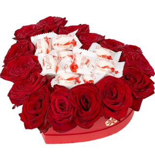 Квіти в коробці “Розкішне серце” 