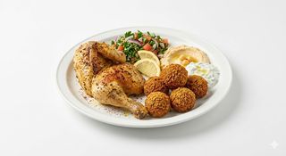 Plato De Pollo Con Falafel