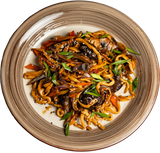 Обед из дальних земель с грибами 