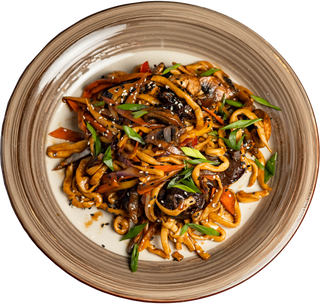 Обед из дальних земель с грибами 