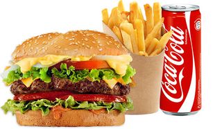 ბურგერშაურმა+კარტოფილი ფრი+კოკა კოლა(0,500)