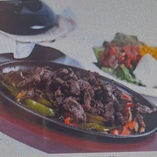Parrilla mexicana de fajitas de ternera
