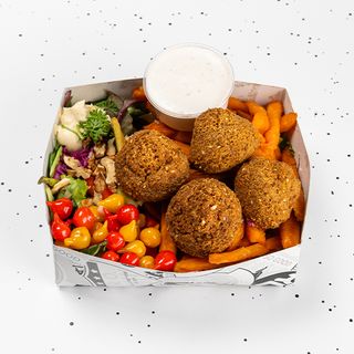 Falafel Over Sweet Potato (vege)