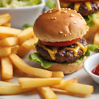 Mini Burger Avec Frites