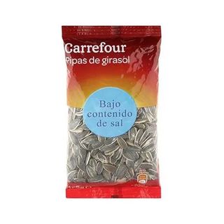 Pipas de Girasol Contenido Bajo de Sal Carrefour 125 Gr.
