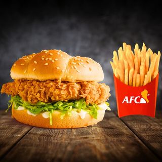 Original Chicken Burger + Frites