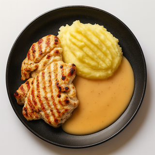 Piept de pui la grill cu garnitura 600g + bautura la alegere